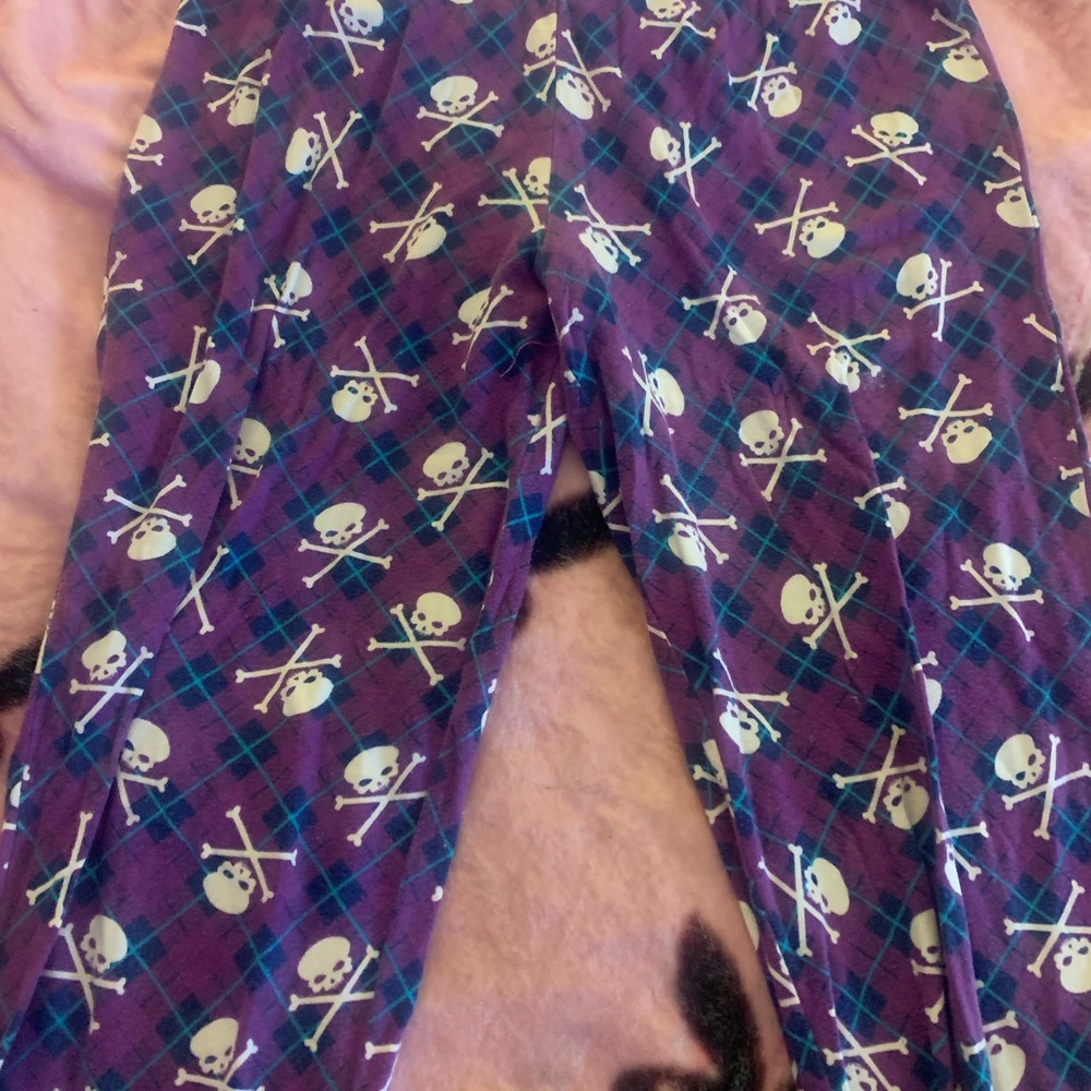 Purple Skull Print Pajamas